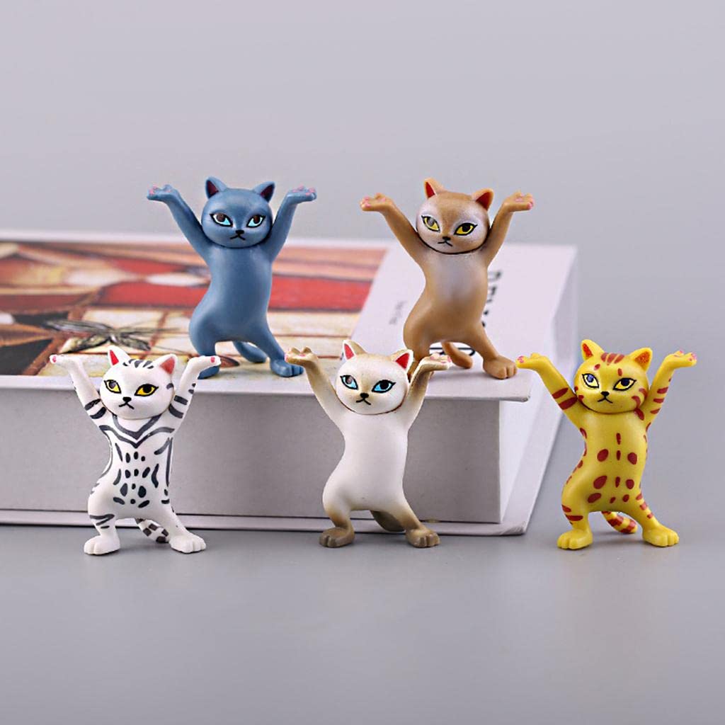 KHATI Dancing Cats Figures Pen Holder Free Standing Tabletop